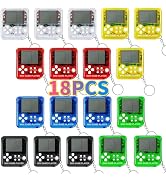 DJMUMU 18PCS Video Game Party Favors Video Game Keychain 6 Colors Gamer Kids Party Favors Bulk Pa...