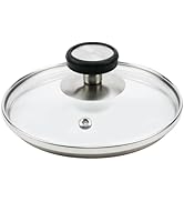Pastlla 6 Inch Universal Tempered Glass Pot Lid Glass Covers for Frying Pan Wok Pot Skillet, with...