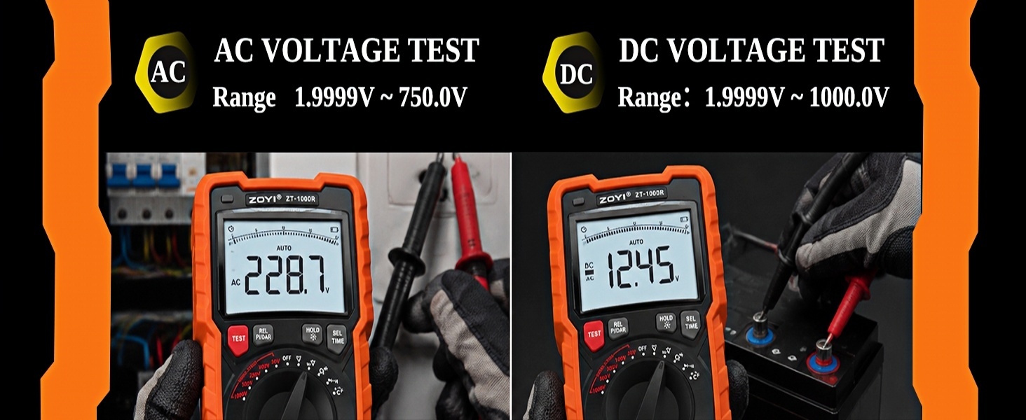 2 in 1 Megohmmeter Multimeter Ohm Meter
