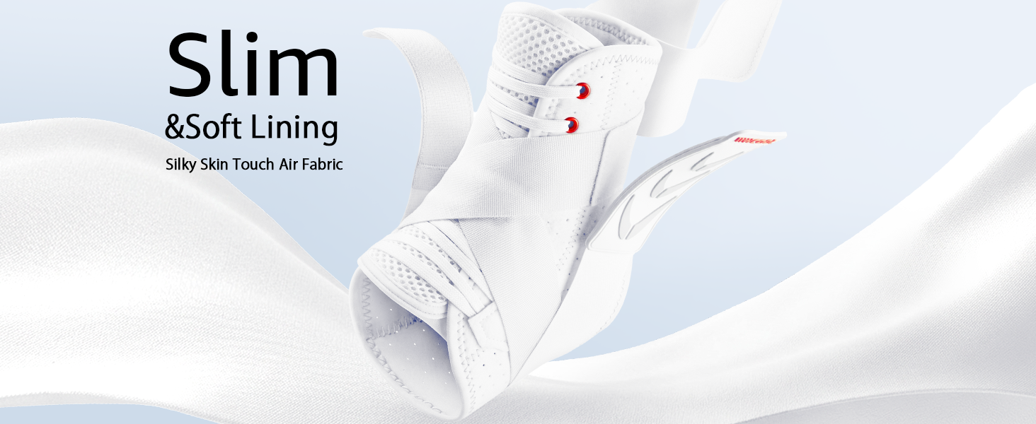 slim-fit soft lining skin friendly material ankle brace
