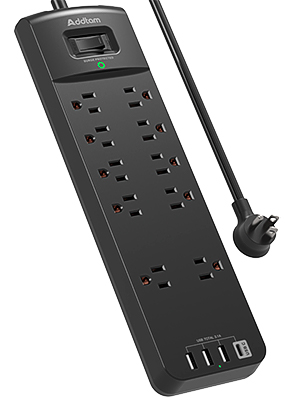 Power Strip with Heavy Duty 6ft Extension Cord