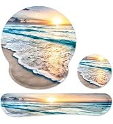 G JGOO Ergonomic Mouse Pad with Wrist Rest and Keyboard Wrist Rest, Memory Foam Wrist Rest for Co...