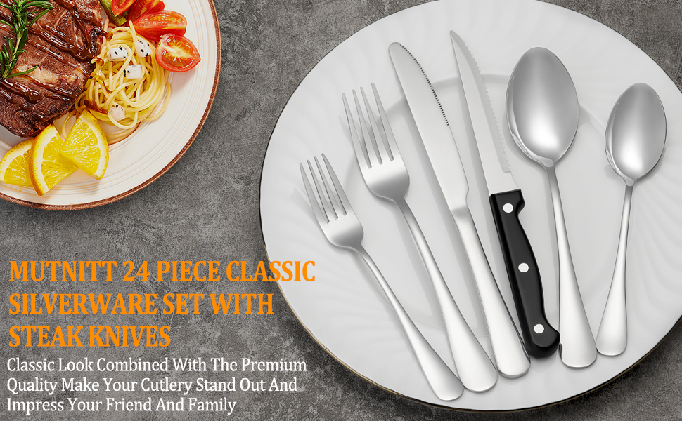 24 silverware set