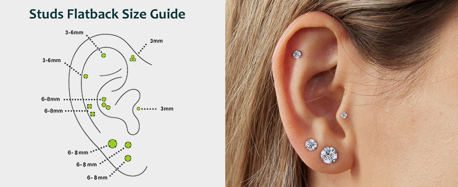 silver earring studs