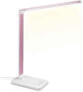 JOSTIC Desk Lamp, LED Desk Light with USB Power, Dimmable, Foldable | 10 Brightness Levels, 5 Col...