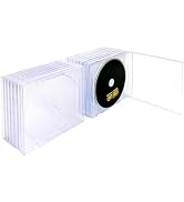 BOATISLE Standard Single Clear CD Jewel Case - Pack of 15, cd holder case with Assembled Transpar...
