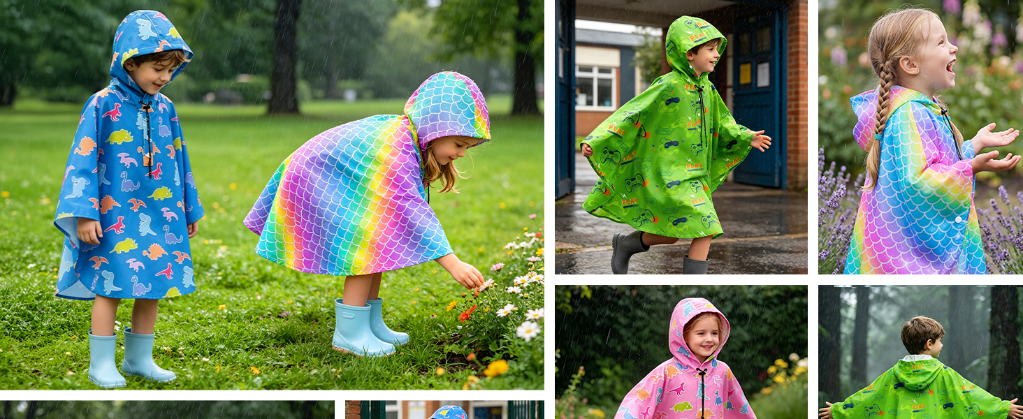 Kids Boy Girl Raincoat