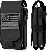 IronSeals Dual Tactical Phone Pouch Molle Cellphone Holster Double Capacity Holder Universal Util...