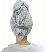 Chloven Jumbo Large Microfiber Hair Towel Wrap for Women,Anti Frizz Hair Drying Towel with Elasti...