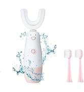 Kids Electric Toothbrush,U Shaped toddler Toothbrush Waterproof Battery Powered 360 Automatic Son...