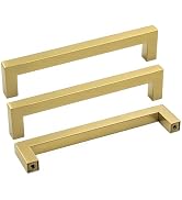 Goldenwarm 10 Pack 5 Inch Gold Cabinet Handles Brushed Gold Cabinet Pulls | Brushed Brass Cabinet...