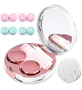 cauyuan Contact Lens Case,Portable Travel Contact Lens Box with Mirror Tweezers Remover Tool Solu...
