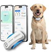 DBDD AI GPS Tracker for Dogs (White) with Virtual Fence & Real-Time Location - Waterproof Electro...