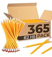 Rosmonde Pencils Bulk, 365 Pack, Pre Sharpened #2, Pencils for Kids, Easy Hold Grip With Erasers ...