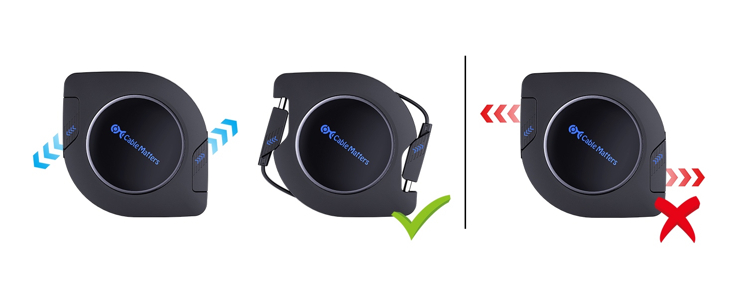 retractable type c charging cable
