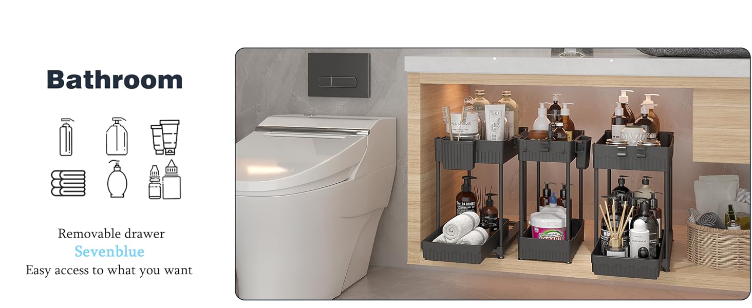 Sevenblue Bathroom under sink organizer