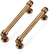 Ravinte Decor 12 Pack Cabinet Handles Antique Brass Aluminum Drawer Pulls – 5" Hole Center Kitche...