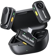 Hollyland Lark A2(2TX+1RX+Charging Case) Wireless Microphone, AI Auto-Limit | Plug & Play, 42H Us...