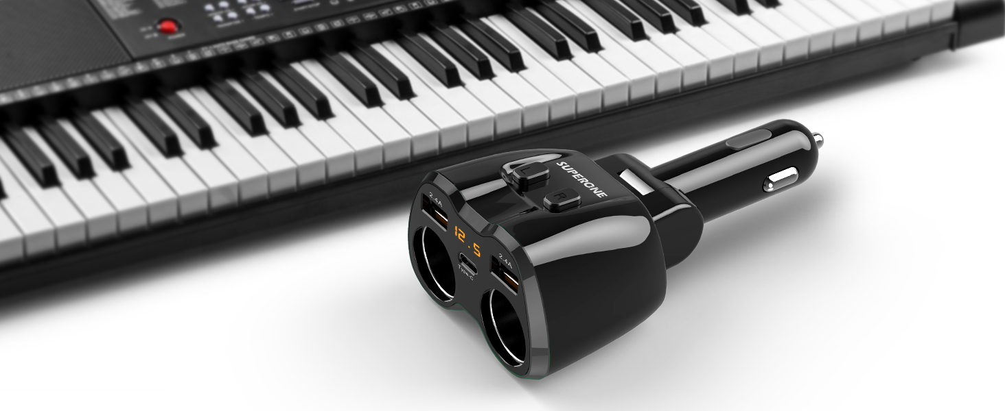 2 Socket Cigarette Lighter Splitter