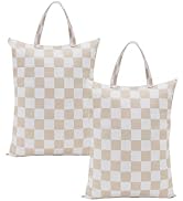 Ohocut Checkered 2 Pcs Large Travel Laundry Bags for Dirty Clothes, Aesthetic Trendy Waterproof W...