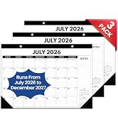 3 Pack of Desk Calendar 2026-2027, 18-Month Calendar Runs from July 2026 to December 2027, Large ...