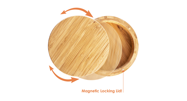 Graphic showing the swivel action of the lid of the salt cellar