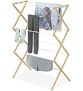 Whitmor Foldable Clothes Drying Rack: 3 Tier Laundry Drying Rack, Collapsible Drying Rack Clothin...