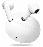 yobola Wireless Earbuds, Bluetooth 5.4 Headphones Bass Stereo, Ultra Lightweight Ear Buds Clear C...