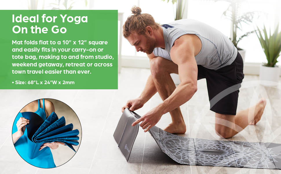 Gaiam Yoga Mat - 2mm Foldable