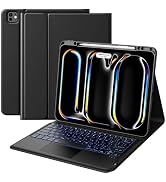 MoKo for iPad Pro 13 Inch Case with Keyboard (M4, 2024), iPad Pro 13 Case with Pencil Holder, Det...