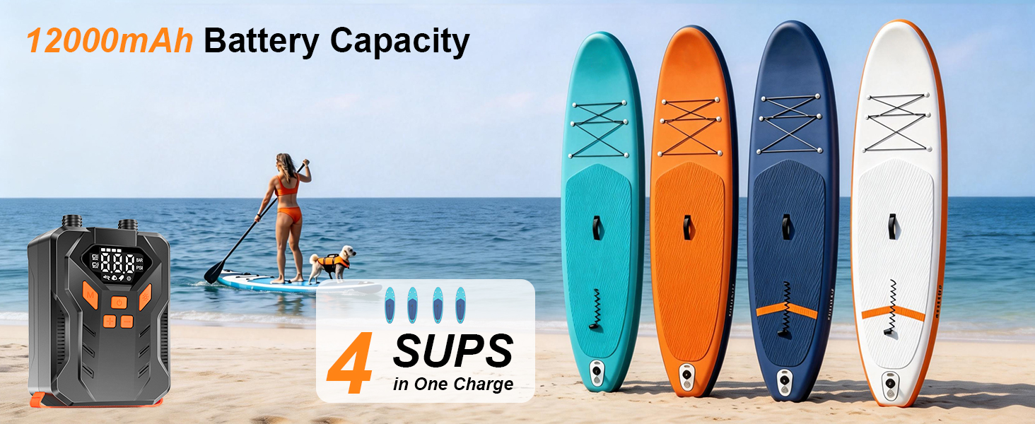 12000mAh electric SUP pump