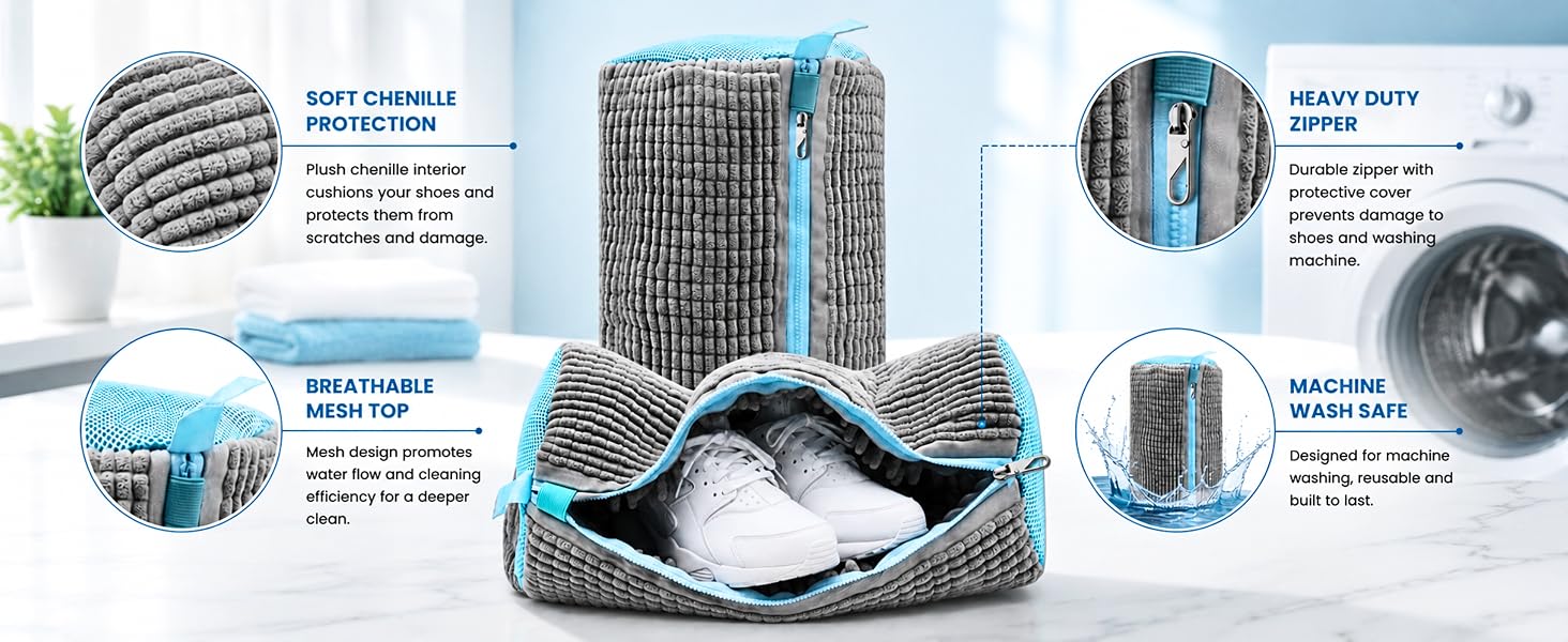 shoe washing bag