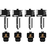 Sahvaim 4Pack 0.2/0.4/0.6/0.8MM H2 Series/P2S Hotend for Bambu Lab H2D/H2S Combo/P2S 3D Printer, ...