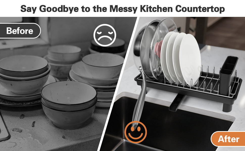 Small Dish Drying Rack for Kitchen Counter