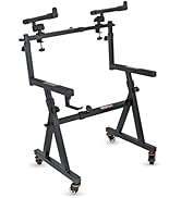 5 CORE Keyboard Stand 2 Tier Z Style Adjustable Electric Piano Riser Foldable & Sturdy Lift Holde...