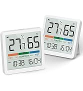 NOKLEAD Indoor Thermometer Hygrometer: Room Temperature Gauge Humidity Monitor for Home, Magnetic...