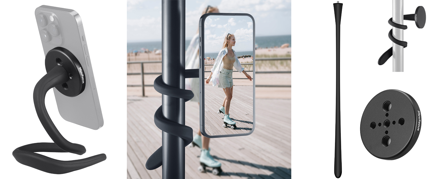 Magnetic Tripod Holder Mount Adapter for MagSafe iPhone Tripod Mount Adapter with 1/4” Screw Hole