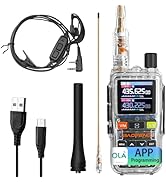 BAOFENG UV5R Mini Transparent Two-Way Radio,Dual Band Ham Radio,5W High Power,App Programming,USB...