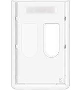 Plastic ID Badge Holder Hard ID Card Holders for Badges with Thumb Slots, Vertical