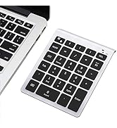 Bluetooth Number Pad, 10 Keys Numeric Keypad - Lekvey Portable Wireless Bluetooth Keypad : 28-Key...
