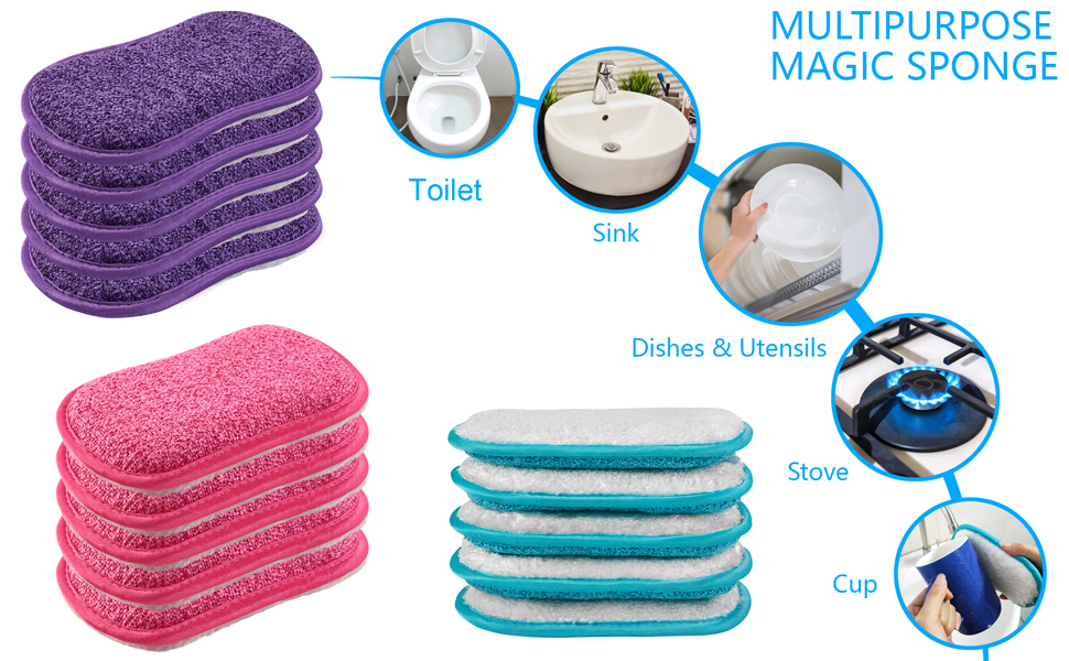 Multi-purpose Magic Sponge for washing dish, pan, pot ,stove, cup