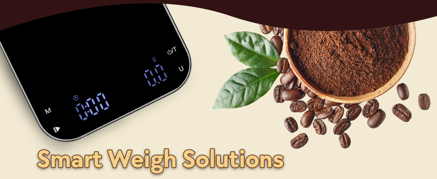 Rechargable Coffee Scale with Rubber Mat smart weigh solutions
