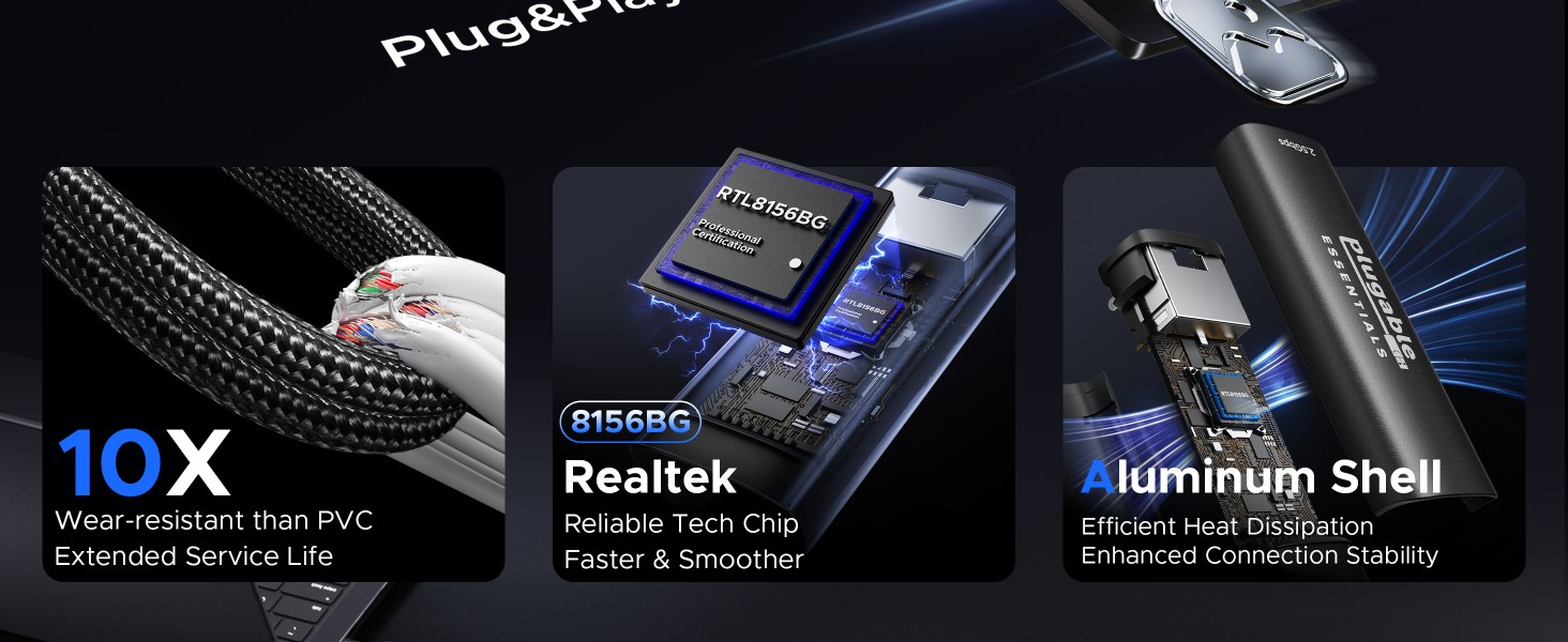 Realtek-81568G; Aluminum Shell; Braided Cable