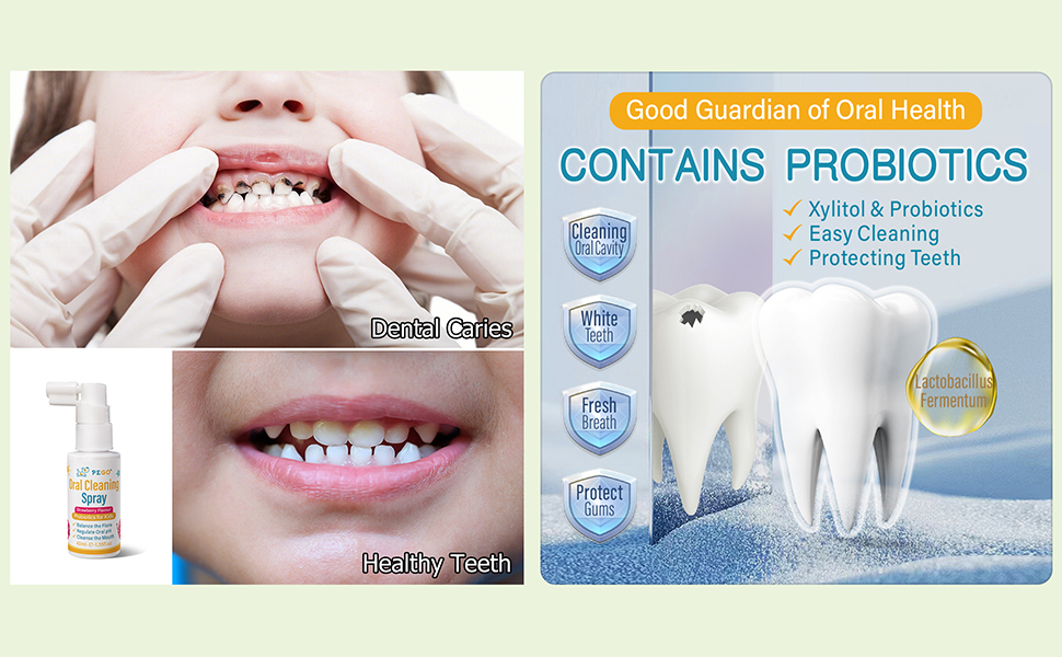PEGO Kids Oral Spray, Toddler Toothpaste Helper for Cavity Repair and Fresh Breath