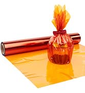 Orange cellophane wrap roll