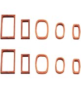 Healifty 10pcs DIY Pendant Wood Frame DIY Jewelry Pendant Mold Crystal Epoxy Mold Open bezels for...
