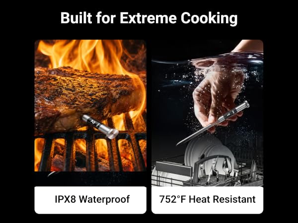 wireless meat thermometer digital thermometer for cooking smart meat probe grill thermometer