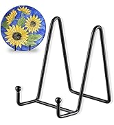 3 Pcs Plate Stands for Display,6 Inch Plate Holder Display Stand, Metal Frame Bracket for Book, P...
