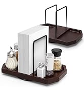FODIENS Napkin Holder for Table, 2 Pack Rotating Napkin Dispenser with Salt and Pepper Shakers St...