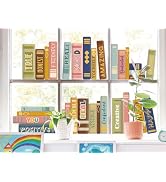 JarThenaAMCS Boho Book Window Clings Inspirational Window Stickers Double Sided Motivational Glas...